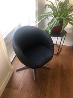 Mooie zwarte  ikea draaifauteuil in goede staat, Huis en Inrichting, Ophalen, Minder dan 75 cm, Zo goed als nieuw, Stof