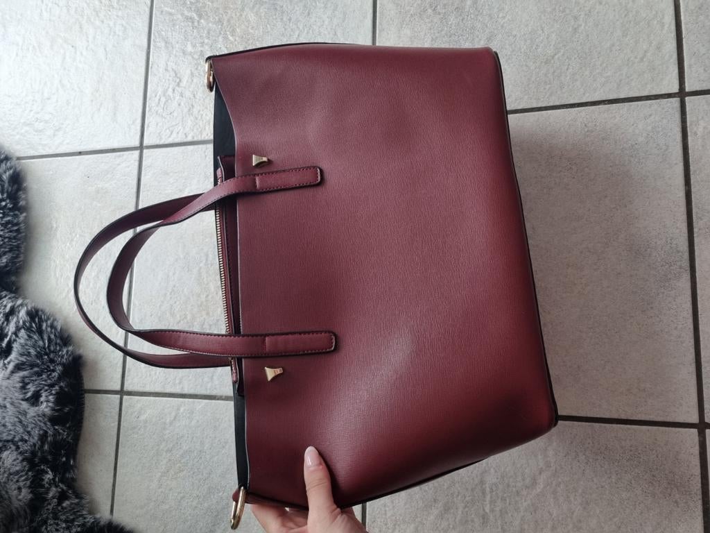 Bordeaux tas, Ophalen, Zo goed als nieuw, Rood, Handtas