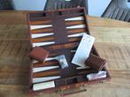 Nieuw compleet Backgammon Spel in grote "leren" koffer, Ophalen of Verzenden, Nieuw