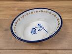 Vintage IKEA "Arv idylle" wit en blauw emaille ovale kom, Ophalen of Verzenden