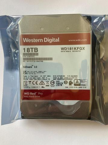 WD Red Pro 18tb NAS HDD - WD181KFGX (nieuw) beschikbaar voor biedingen