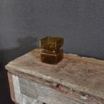 Kaarsenhouder Oost-Duits glas Vintage Antiek, Verzenden, Glas