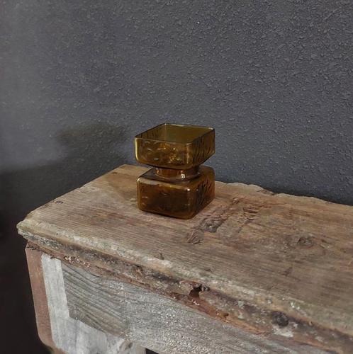 Kaarsenhouder Oost-Duits glas Vintage Antiek, Antiek en Kunst, Antiek | Kandelaars, Glas, Verzenden