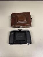 Vintage camera - zeis ikon nettar camera met bruine case, Gebruikt, Compact, Ophalen of Verzenden, Nvt