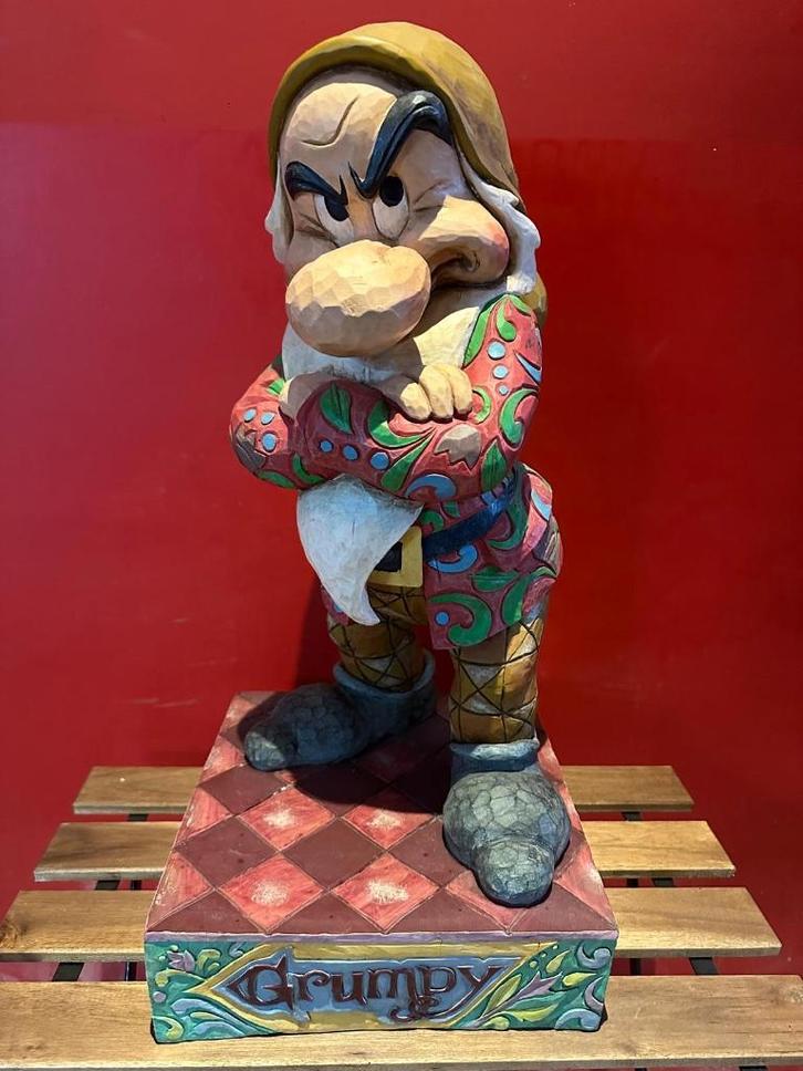 Disney Traditions showcase Jim Shore Grumpy BIG STATUE, Verzamelen, Disney, Zo goed als nieuw, Beeldje of Figuurtje, Sneeuwwitje of Doornroosje