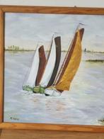 Schilderij zeilwedstrijd op de Friese meren Margriet Wijker, Antiek en Kunst, Ophalen