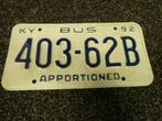 Kentekenplaat licenseplate Kentucky Bus USA, Verzenden, Gebruikt, Auto's