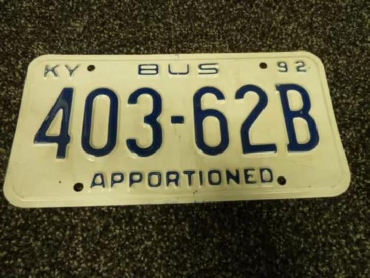 Kentekenplaat licenseplate Kentucky Bus USA, Verzamelen, Automerken, Motoren en Formule 1, Gebruikt, Auto's, Verzenden