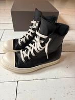Rick Owens Black/Milk Leder Sneakers - Zeer Goede Staat, Kleding | Heren, Zwart, Ophalen of Verzenden, Rick owens, Sneakers of Gympen