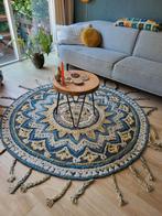 Dutchbone Pix vloerkleed rond 170 cm, Ophalen, Gebruikt, Blauw, 150 tot 200 cm