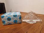 vintage bogemia kristallen servet houder met doos, Ophalen of Verzenden