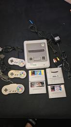snes met spelletjes, Spelcomputers en Games, Spelcomputers | Nintendo Super NES, Ophalen, Gebruikt, Met 2 controllers