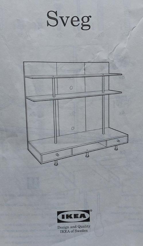 Ikea TV meubel Sveg met 2 laden, Huis en Inrichting, Kasten | Televisiemeubels, Gebruikt, 150 tot 200 cm, 150 tot 200 cm, 50 tot 75 cm