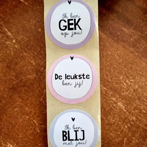 Sluitstickers gek op jou, de leukste ben jij, blij met jou, Hobby en Vrije tijd, Stickers en Plaatjes, Nieuw, Meerdere stickers