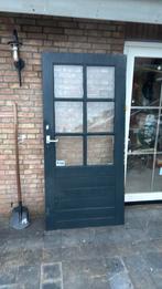 Antraciet hardhouten buitendeur 982 mm breed 2063 mm hoog, Doe-het-zelf en Verbouw, Deuren en Horren, Ophalen of Verzenden, Glas