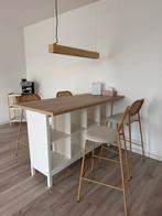 Eettafel set + 4 barkrukken + lamp – ook los te koop, Ophalen, Gebruikt, Inclusief barstoelen