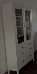Vitrinekast met 3 lades, wit Hemnes, Huis en Inrichting, Kasten | Vitrinekasten, Ophalen, Hemnes, 50 tot 100 cm, 150 tot 200 cm