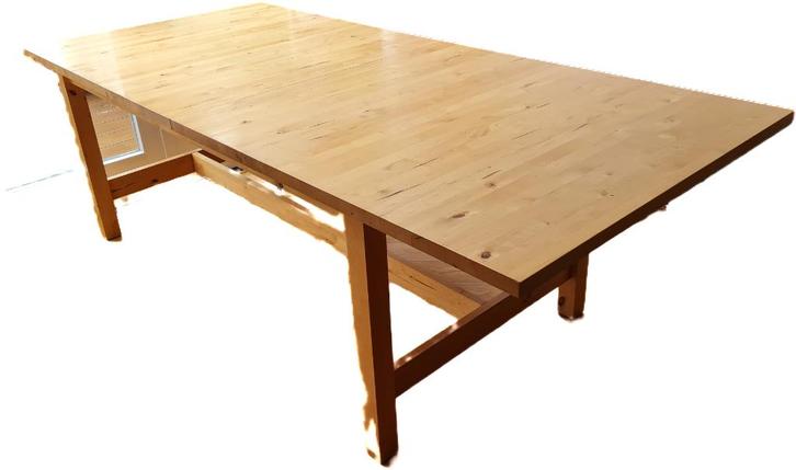 Eettafel, IKEA, type XL Norden, Huis en Inrichting, Tafels | Eettafels, Gebruikt, 50 tot 100 cm, 200 cm of meer, Vijf personen of meer