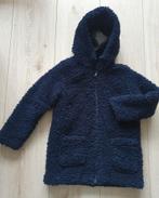 Jas  (teddy) met capuchon maat 134/140. Blauw, Kinderen en Baby's, Kinderkleding | Maat 134, Meisje, Ophalen of Verzenden, Zo goed als nieuw