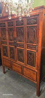 Chinese Qing Stijl Kast met Geheim Vak - 134cm, Antiek en Kunst, Antiek | Meubels | Kasten, Ophalen