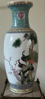XXL Chinese famille rose vaas pauwen pinetree bloesem 1950, Ophalen