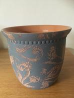 Bloempot Scheurich Germany 911 / 13 cm in groen/blauwe tint, Tuin en Terras, Bloempotten, Rond, Ophalen of Verzenden, Aardewerk