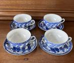 Set van 4 kop en schotels, Ophalen of Verzenden, Gebruikt, Porselein, Kop en/of schotel