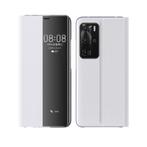 Smart Clear View Cover Huawei P40 Pro / P40 Pro+ _ Zilver, Verzenden, Nieuw, Hoesje of Tasje