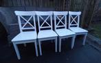 Ikea Ingolf witte stoelen (4) - Opknappers, Huis en Inrichting, Stoelen, Ophalen, Gebruikt, Wit, Vier