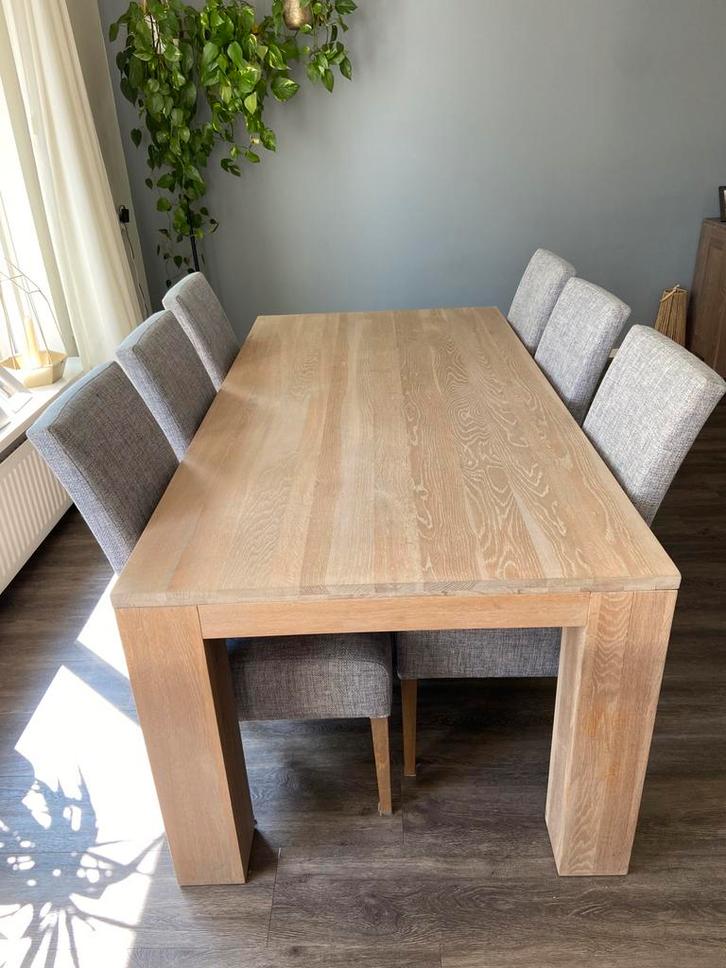 Tafel met 6 stoelen., Huis en Inrichting, Complete eetkamers, Zo goed als nieuw, 4 tot 6 stoelen, Ophalen of Verzenden