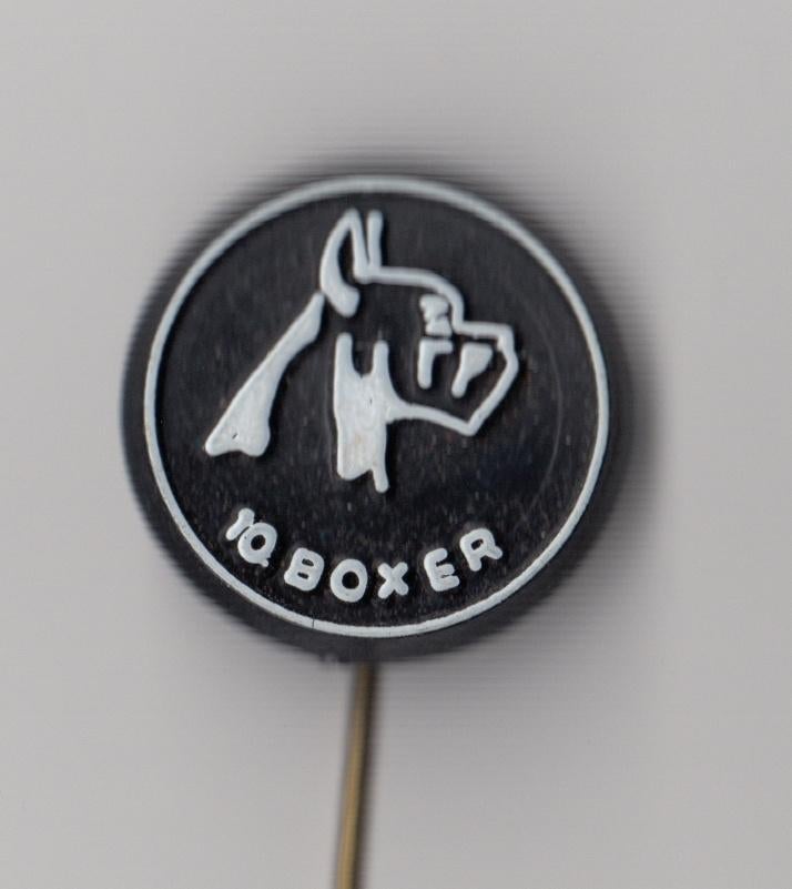 Hond zwart Boxer speldje, Gebruikt, Niet vindbaar, Niet vindbaar, Speldje of Pin