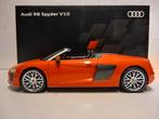 Audi R8 Spyder V10 cabriolet Dynamitered Dealerbox 1:18 KRD, Ophalen of Verzenden, Zo goed als nieuw, Auto, Overige merken