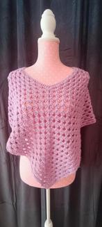 Gehaakte poncho Paars, Ophalen of Verzenden, Nieuw, Haken, Wol of Garen