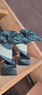 2 prachtige windhonden beelden , whippet , greyhound., Ophalen of Verzenden
