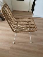 Rieten Stoel met Metalen Poten, Huis en Inrichting, Ophalen, Bruin, Riet of Rotan, Zo goed als nieuw