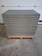 Industriële Ladenkast,tekenkast,archiefkast,Ladenkast, kast,, Huis en Inrichting, Ophalen, Gebruikt, 25 tot 50 cm