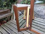 Amsterdamse school/ Art Deco spiegel met twee kandelaars, Antiek en Kunst, Ophalen, Rechthoekig, Minder dan 50 cm, Minder dan 100 cm