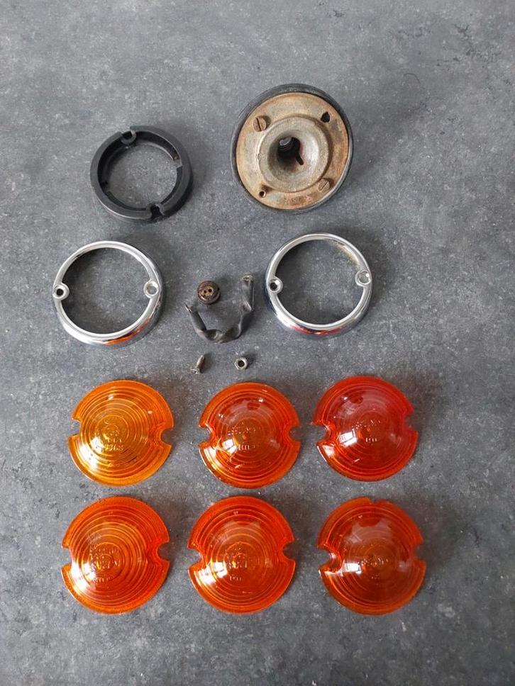 Hella Glaasjes Knipperlicht VW Porsche 356 Oldtimer, Auto-onderdelen, Overige Auto-onderdelen, Alfa Romeo, Audi, BMW, Daihatsu