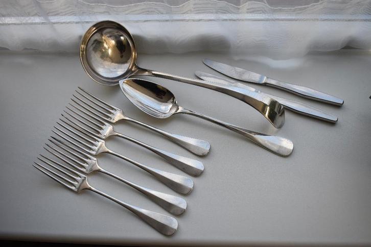 Christofle & Boulenger & Berndorf Hollands Glad Acier France, Antiek en Kunst, Antiek | Keukenbenodigdheden, Ophalen of Verzenden