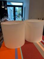 Twee witte lampenkappen, Huis en Inrichting, Lampen | Lampenkappen, Wit, Rond, Ophalen of Verzenden, Zo goed als nieuw