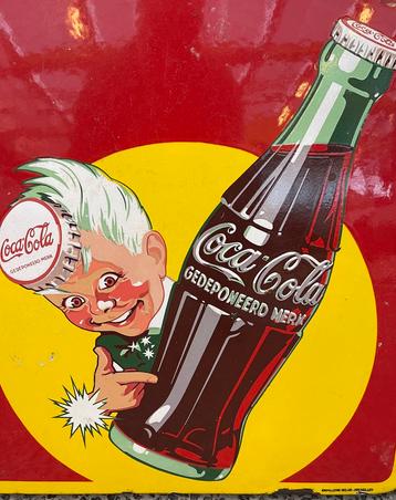 Emaille Coca Cola Bord beschikbaar voor biedingen