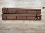 2 Sunway Lamellen Bruin - 205x169cm, Ophalen, Bruin, 200 cm of meer, 150 tot 200 cm