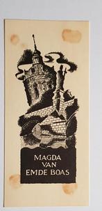 ex libris Magda van Emde Boas -, Antiek en Kunst, Ophalen of Verzenden