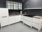Showroom keuken Ballerina Sneeuwwit mat incl. grijs blad, 100 tot 150 cm, Nieuw, Ophalen of Verzenden, 200 cm of meer