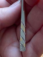 Vintage Zilverkleurige dasspeld met steentje, Kleding | Heren, Stropdassen, Ophalen of Verzenden, Zo goed als nieuw, Met patroon