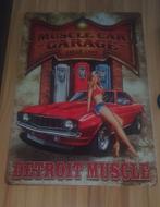 Muscle Car Garage Wandbord - Detroit Muscle, Ophalen of Verzenden, Nieuw
