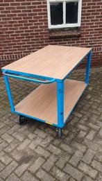 Zware tafelwagen 2plateaus/transportkar/magazijnkar/kar, Ophalen, Gebruikt