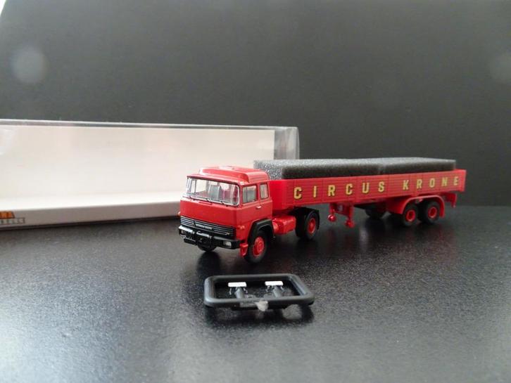 962 brekina 83261 circus krone magirus 310 1:87 truck trein, Hobby en Vrije tijd, Modelauto's | 1:87, Nieuw, Bus of Vrachtwagen