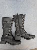Stoere Mustang Laarzen Gevoerd Leer Maat 40 Zwart, Kleding | Dames, Schoenen, Zwart, Lage of Enkellaarzen, Ophalen of Verzenden