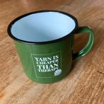 Emaille mok beker kampbeker kampeerbeker groen wit nieuw, Antiek en Kunst, Antiek | Emaille, Ophalen of Verzenden